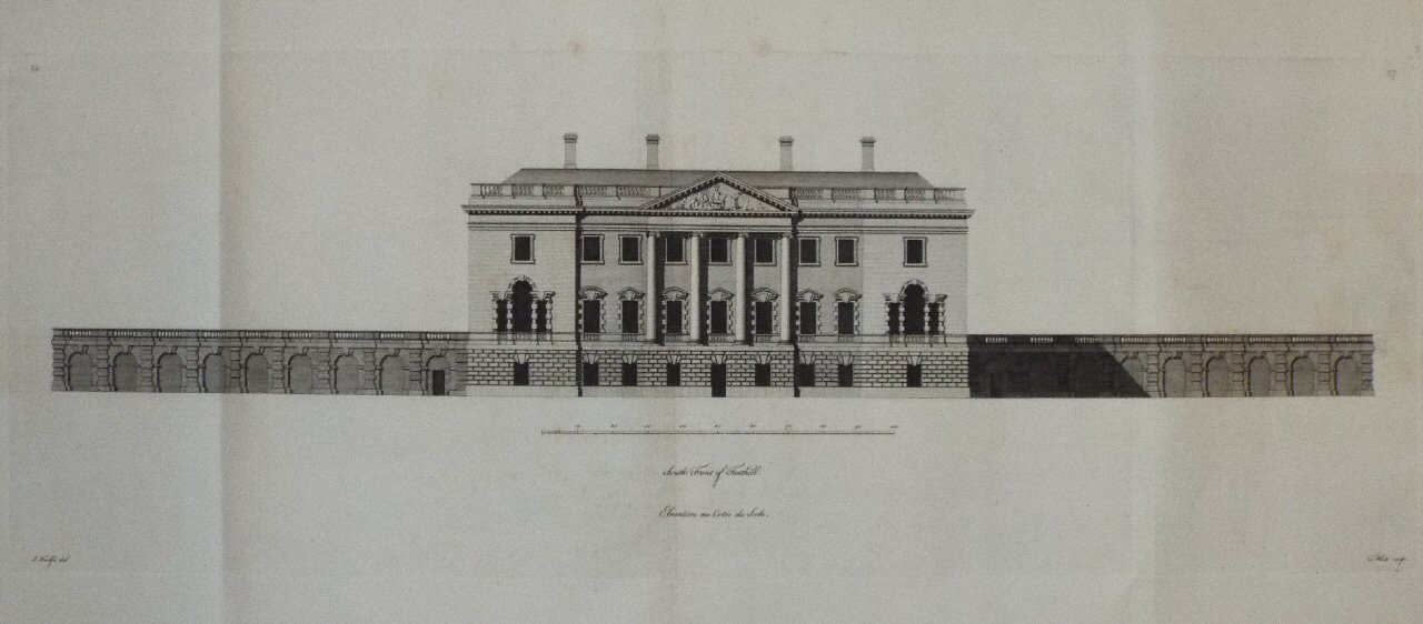 Print - South Front of Fonthill. - 